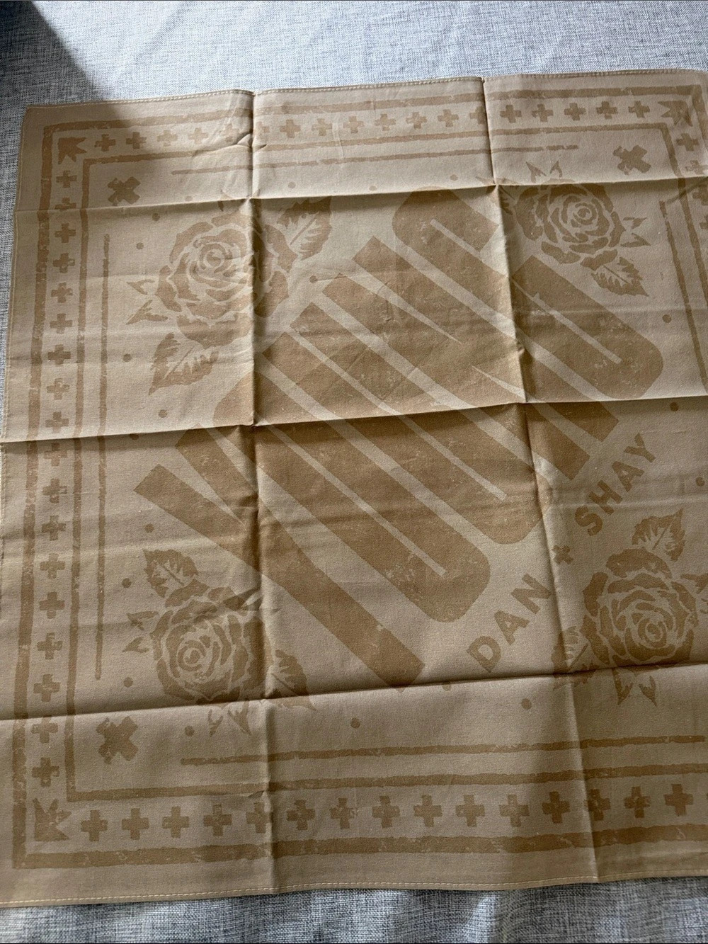 Dan + Shay Floral Print Scarf in Brown & Cream